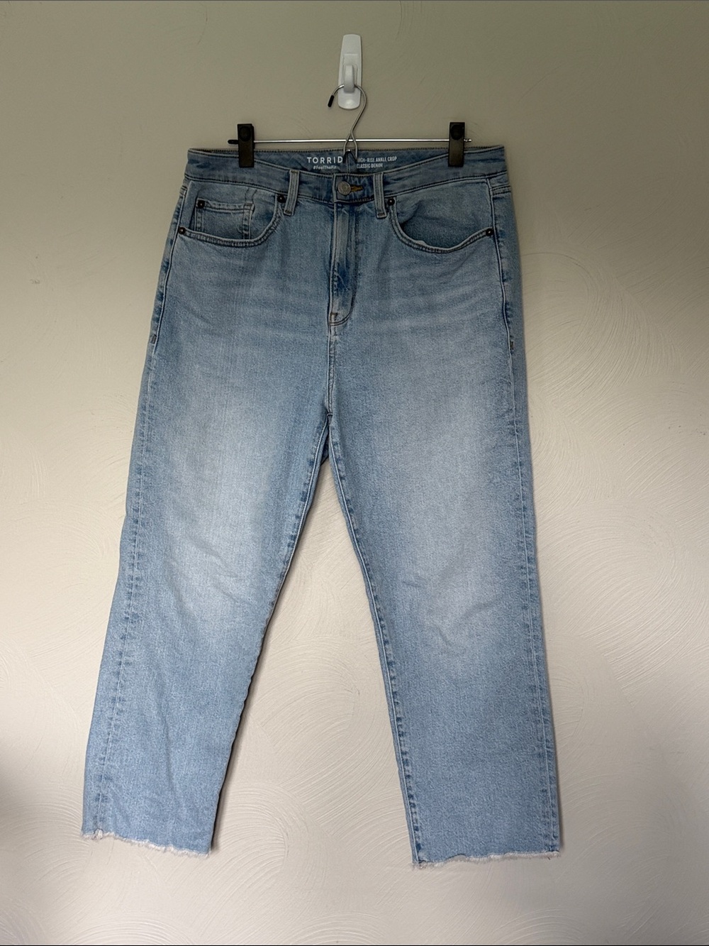 Torrid Light Wash High Rise Ankle Crop Classic Denim